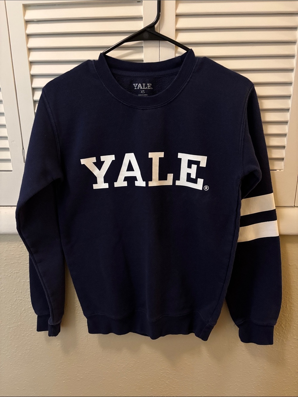 Navy Yale Crewneck Sweatshirt